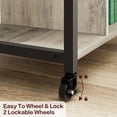thumbnail image 2 of GloryStar Under Desk Printer Stand with Charging Station, Industrial Printer Table with 3 Storage Shelves, Mobile Heavy Duty Printer Cart with Lockable Wheels for Paper Storage, Home Office, 2 of 8