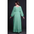 thumbnail image 3 of Bimba Robe Maxi en Georgette Mousse à Imprimé Floral Roses et Renoncules pour Femmes à Manches Longues, Taille Élastique - X-Grand, 3 of 5