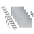 thumbnail image 1 of Fasade Hammered Decorative Vinyl Backsplash Kit Brushed Aluminum Finish, 1 of 6