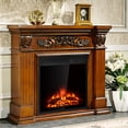 thumbnail image 3 of Costway 22.5'' Electric Fireplace Insert Freestanding & Recessed Heater Log Flame Remote, 3 of 9