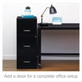 thumbnail image 3 of Scranton & Co 3 Drawers Modern Metal Vertical File Cabinet with Lock in Black, 3 of 15
