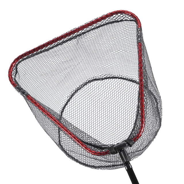 Collapsible Fish Landing Net with 8mm Screw Port for Freshwater and Saltwater