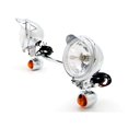thumbnail image 4 of Krator Chrome Motorcycle Driving Passing Spotlight Light Bar & Turn Signals Cruiser, 4 of 7