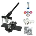thumbnail image 1 of ChiButtons Kit 25mm (1") Button Maker Badge Press Machine-B400 + 25mm Round Die Moulds + 500 set Pin Button Components + Adjustable Circle Cutter (Black), 1 of 5