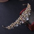 thumbnail image 4 of tredstone Exquisite Rhinestone Bridal Crown Retro Style For Elegance Retro Style Crystals Princesses Crown Gold, 4 of 6