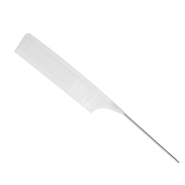 Unique Bargains Wide Tooth Hair Brush Tail Comb for Home Use Styling Comb Plastic White