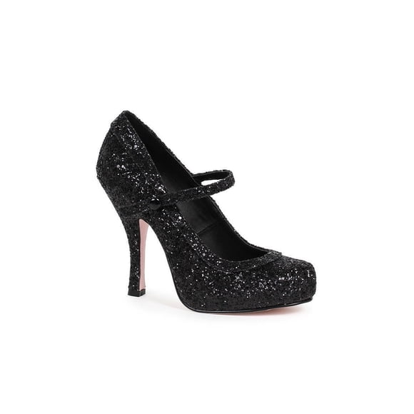 Ellie Chaussure E-423-CANDY 4 Pouces Paillettes Mary Jane avec Plateforme Dissimulée de 1 Pouces. 10 / Rouge