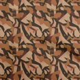 thumbnail image 1 of oneOone Popeline de Coton Brun Rouille Tissu Abstrait Matière de Robe Tissu Imprimé Tissu au Mètre 56 Pouces de Large, 1 of 4