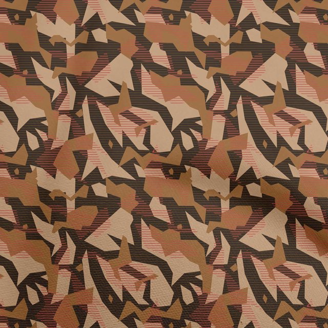 oneOone Popeline de Coton Brun Rouille Tissu Abstrait Matière de Robe Tissu Imprimé Tissu au Mètre 56 Pouces de Large