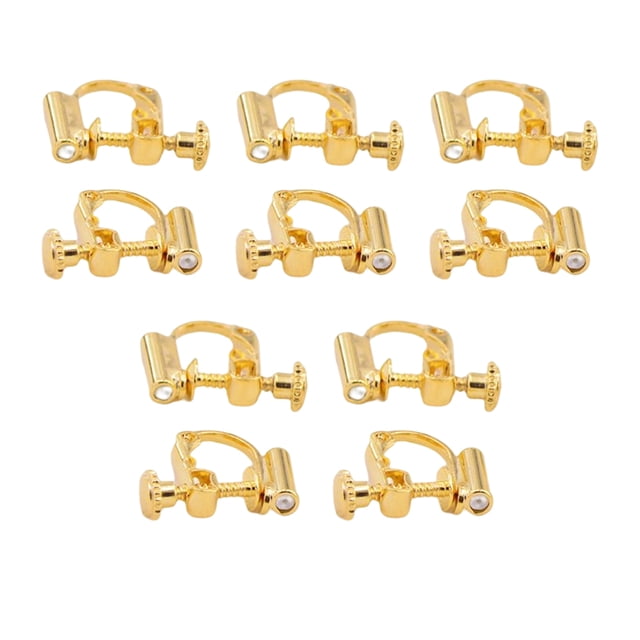 fastboy 10pcs Ear Clip Converters Earring Accessories Handmade Fashionable Handheld Findings Turn Any Post Studs Into Clip-On Earrings Type5