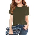 thumbnail image 1 of Plebaso Lot de 3 T-Shirts en Coton pour Enfants, Manches Courtes, Col Rond, Chandails Décontractés Unis Basiques, Hauts pour Unisexe, 1 of 5