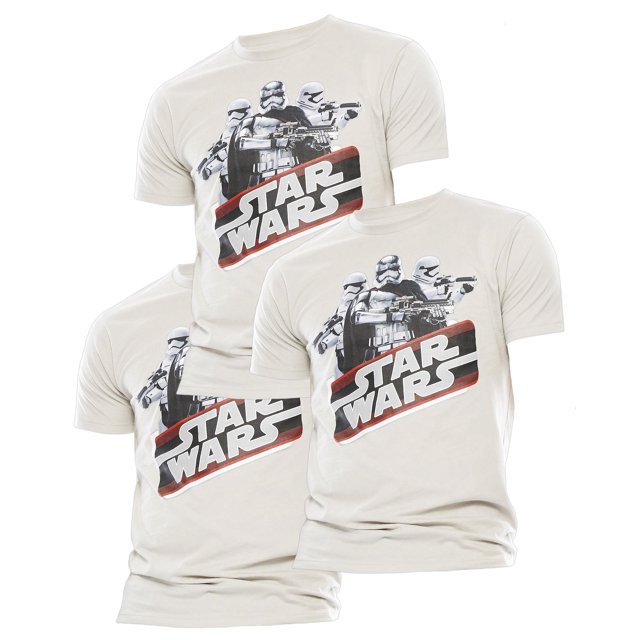 Star Wars Men's T-Shirt Force Awakens Fun Print Shirt Loungewear