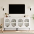 thumbnail image 3 of Yiwa Console Table with Rattan Doors and Shelves, Storage Buffet Cabinet for Hallway, Entryway, or Dining Area, 3 of 8