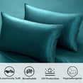 thumbnail image 4 of Bamboo Sheets Set of 4 - Rayon from Bamboo Cooling Bed Sheets, 16" Deep Pocket Fitted Sheet for Hot Sleepers, King Size Soft Wrinkle-Resistant Bedding, 4 of 9