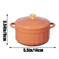 thumbnail image 3 of Oleegame Ensemble de Couverts en Acier Inoxydable 2 Pcs Bol de Conservation en Acier Inoxydable Couvercle à Double Isolation Casserole à Lunch Orange, 3 of 3