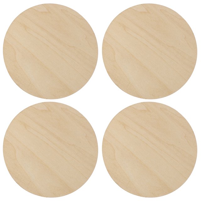 4pcs Wood Circles for Crafts Unfinished Wood Rounds Wooden Cutouts DIY Circle Slices