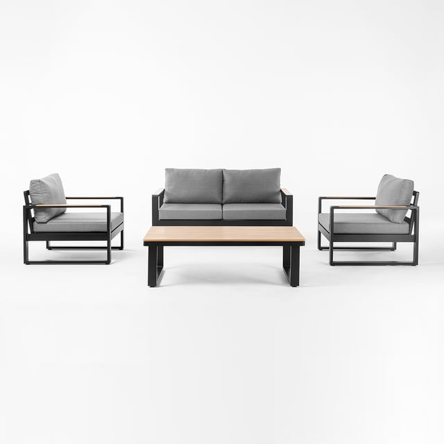 Berglite Imera 4 - Person Outdoor Patio Furniture Conversation Set With Cushions And Covers