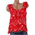 thumbnail image 1 of Débardeurs pour Femmes Mode Femmes Décontracté Sans Manches Col Rond Blouse à Imprimé Chandail Débardeur Hauts Chemise Femmes Blouses et Hauts Chemise Mode Hauts à Manches pour Femmes Débardeur Blouses pour Femmes, 1 of 6