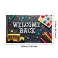 thumbnail image 3 of Welcome Back Banner for Office School Decorations with Balloons Colorful Pencils Party Supplies and Festive Backdrop for Event Celebration Classroom Decor, 3 of 4
