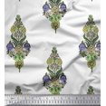 thumbnail image 1 of Soimoi Rayon Fabric Leaves & Floral Block Print Fabric by The Yard 42 Inch Wide, 1 of 3