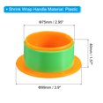 thumbnail image 2 of Unique Bargains Poignée de Rétrécissement de 3 Pouces, Distributeur de Pellicule Extensible 8 Pcs Distributeur de Film Extensible Main en Plastique pour Meubles, Orange, 2 of 5