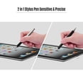 thumbnail image 2 of Tignapoo High-Quality 2-in-1 Touch Stylus Pen with Nano Conductive Fabric Tip & Suction Cup - Metal Capacitive Stylus with Clip, Available in Black/Silver, Includes Bonus Tips (2 Disc + 2 Fiber), 2 of 6