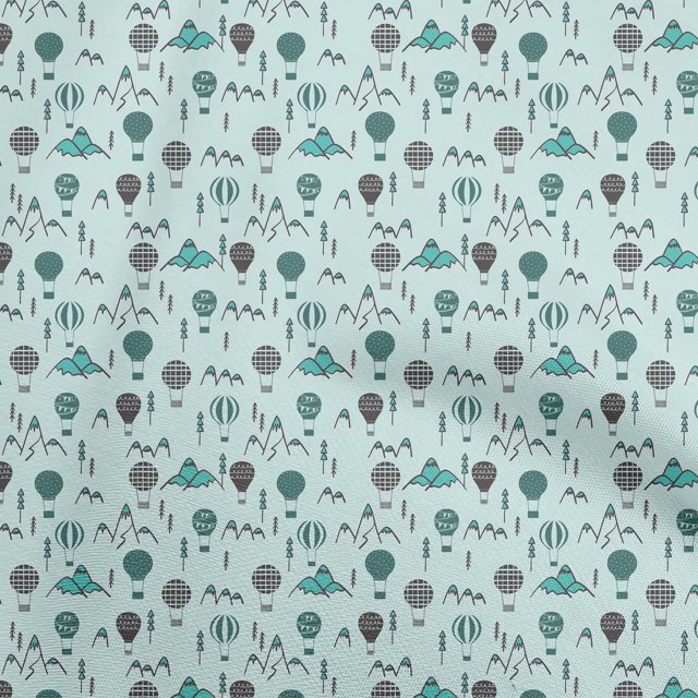 oneOone Viscose Jersey Turquoise Blue Fabric Kids Craft Projects Decor Fabric Printed By The Yard 60 Inch Wide