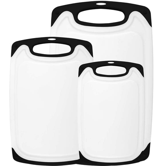 Cutting Boards for Kitchen Threepiece Rubberplastic Nonslip Kitchen Plastic Cutting Board Plastic Cutting Board