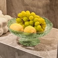 thumbnail image 4 of Czzoypi Large Fruit Bowl with Drainer, PVC Kitchen Strainer Basket, Multiuse Serving Tray for Vegetables Snacks Buffets Centerpiece, Green, 4 of 6