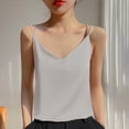 thumbnail image 2 of Besolor Women's Silk Satin Camisole V Neck Spaghetti Strap Cami Tops Summer Basic Blouse Plus Size, 2 of 4