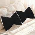 thumbnail image 4 of Dvkptbk Cotton Bow Pillows and Linen Pillow Solid Color Sofa Pillow Cushion Two Purpose Bow Pillow Lumbar Pillow 16X12 Inches Motheres Day Gift Pillow Bedding, 4 of 6