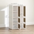thumbnail image 3 of HOMCOM Portable Closet Wardrobe with 5 Compartments, Hanging Rod, White, 3 of 10