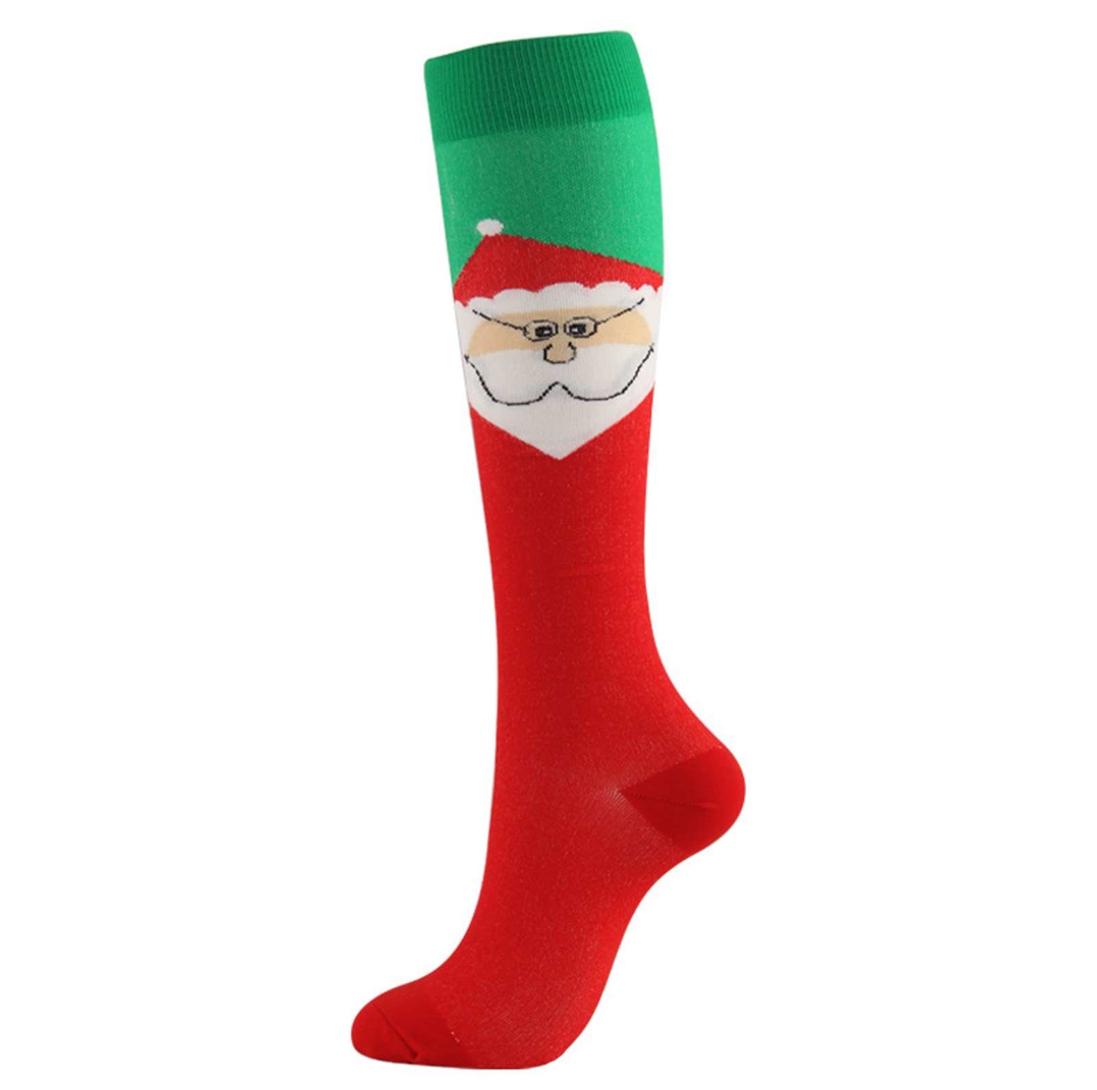 Bas de Noël Unisexes Adultes Femmes Imprimé de Noël Chaussettes 3D Chaudes