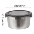 thumbnail image 1 of Stainless Steel Mixing Bowl Food Storage For Household Refrigerators And Kitchens Non Fresh-keeping Box Circular With Lid Reusable, 1 of 2