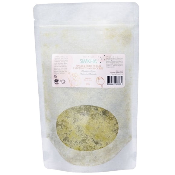 SIMKHA beauty Exfoliant Corporel Végane et Biologique Matcha-Menthe