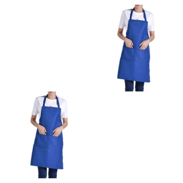 Youkk 12pack/lot Easy To And Quick-drying Apron For Cooking BBQ Baking Innovative blue 2Set