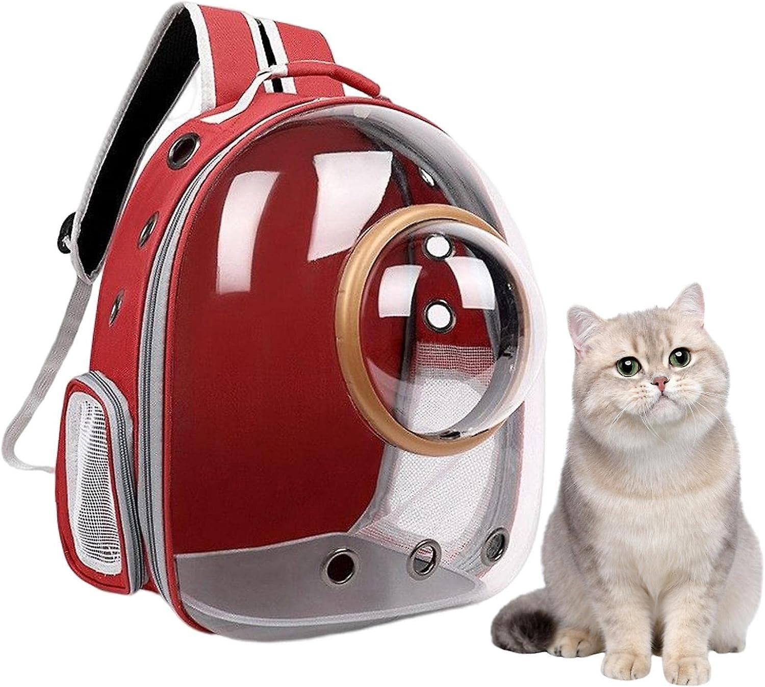 Bubble Backpack Pet Carrier - Breathable Mesh Pet Carrier | Dog Carrier Travel Bag, Clear Pet Backpack Airline Approved Safety, And Soft Cushion Back