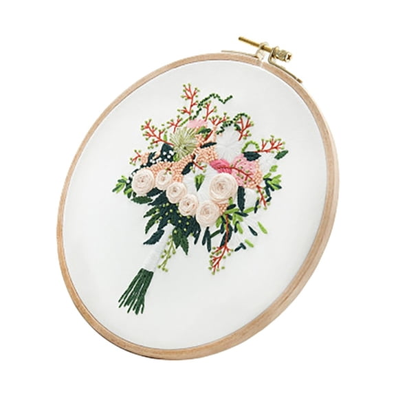 XZNGL Cross Stitch Full Range of Embroidery Cross Stitch Stamped Embroidery Cloth With Floral Kit