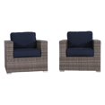 thumbnail image 1 of Living Source International Club Patio Chair with Cushions in Navy Blue/Gray, 1 of 4