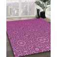 thumbnail image 3 of Ahgly Tapis Rectangulaire Lavable en Machine Intérieur Transitionnel Moyen Violet Rouge Rose, 7 Pieds x 9 Pieds, 3 of 7