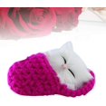 thumbnail image 3 of Sleeping Cat Toy Small Cat Stuffed Animal Plush Toy Kitten(Cat in Random Color)Rose Red, 3 of 7