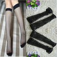 thumbnail image 4 of Chaussettes pour Femmes Adultes 1 Paire Chaussettes Résille Hauteur Genou Serrées Fines Bas Qui Restent en Place Bas Bas de compression Noir, 4 of 7