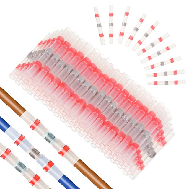 keepw Connecteurs de Soudure Étanches 150pieces Wide Application pour Bornes en Nylon Inodore Soudure Joint Rouge 1Set