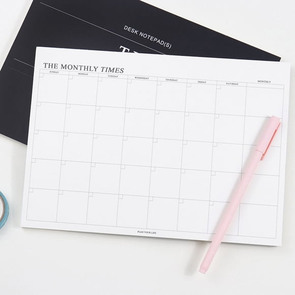 Chmadoxn Home Office Furniture Monthly Plan Management Book Checkin Self Fills Easy To Tear Simplified Planning Large Notebook Plan book