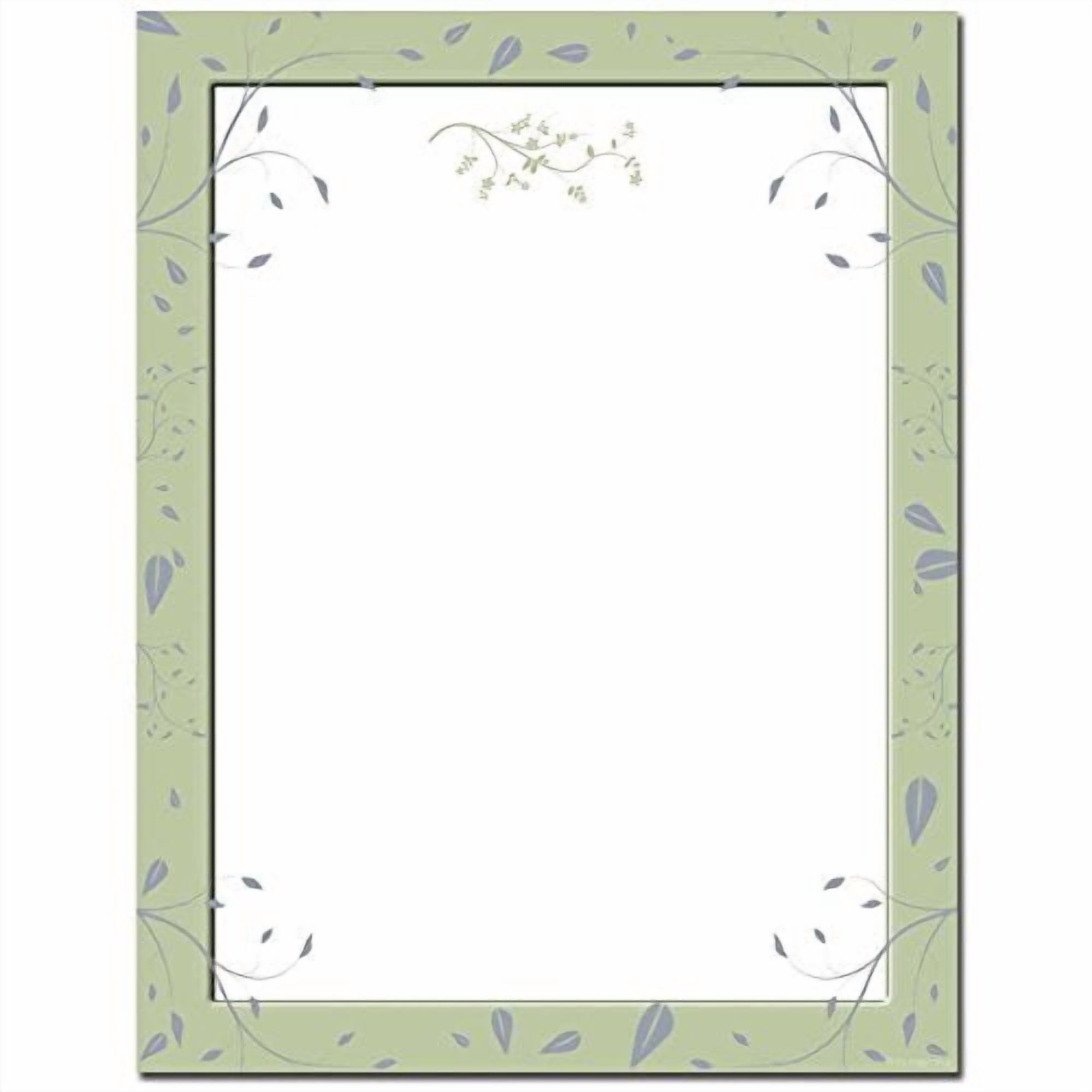 Sage Leaves Letterhead Laser & Inkjet Printer Paper, 100 pack