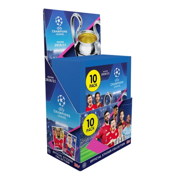 2020-21 Topps Champions League Stickers - Box (30 Packs per Box) (10 Stickers per Pack) (Total of 300 Stickers)