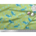 thumbnail image 3 of Soimoi Polyester Crepe Fabric Fishing Hook,Fish & Whale Ocean Printed Craft Fabric by The Yard 52 Inch Wide, 3 of 3