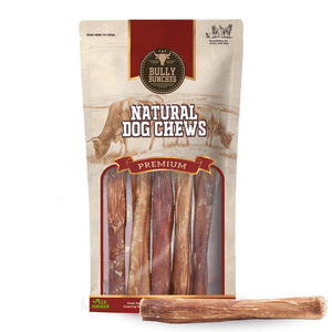 Bully Bunches 6" Collagen Wrapped Beef Bully Sticks All Natural Long Lasting Dog Chews 5 Pack