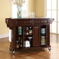 thumbnail image 3 of Bowery Hill Stainless Steel Top Kitchen Cart in Mahogany, 3 of 5