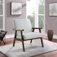 thumbnail image 2 of Fauteuil Weldon en Tissu Gris Fumée avec Cadre Fini Brun Brossé, 2 of 7